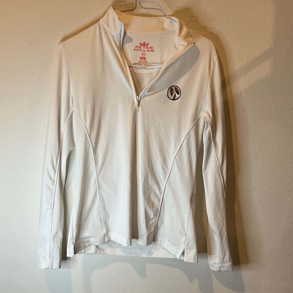 Peter Millar Cream Quarter-Zip Pullover